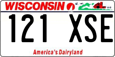 WI license plate 121XSE