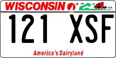 WI license plate 121XSF