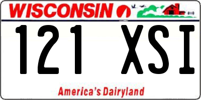 WI license plate 121XSI