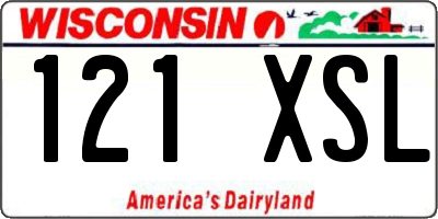 WI license plate 121XSL