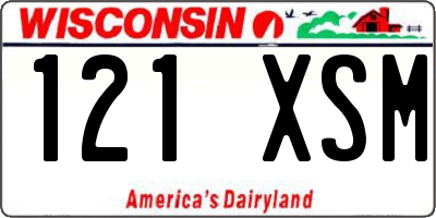 WI license plate 121XSM