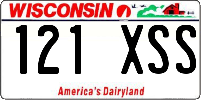 WI license plate 121XSS