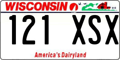 WI license plate 121XSX