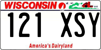 WI license plate 121XSY