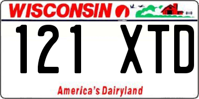 WI license plate 121XTD