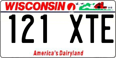 WI license plate 121XTE
