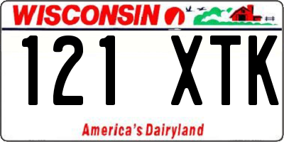 WI license plate 121XTK
