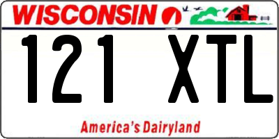 WI license plate 121XTL