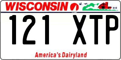 WI license plate 121XTP
