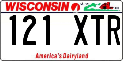 WI license plate 121XTR