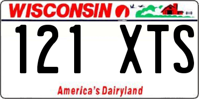 WI license plate 121XTS