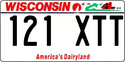 WI license plate 121XTT