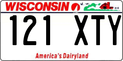 WI license plate 121XTY
