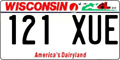 WI license plate 121XUE