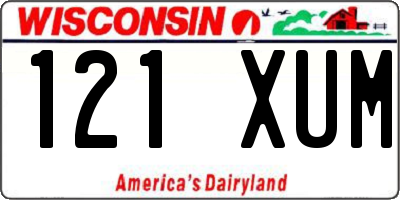 WI license plate 121XUM