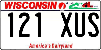 WI license plate 121XUS