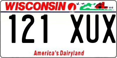 WI license plate 121XUX