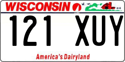 WI license plate 121XUY
