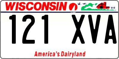 WI license plate 121XVA