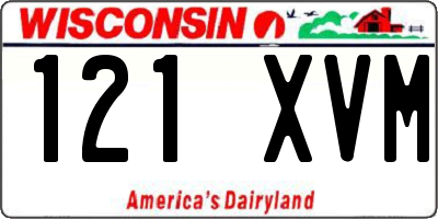 WI license plate 121XVM