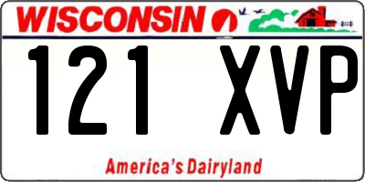 WI license plate 121XVP