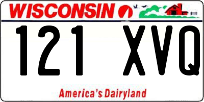 WI license plate 121XVQ