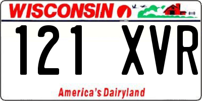 WI license plate 121XVR