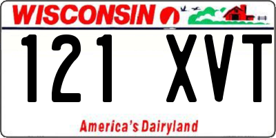 WI license plate 121XVT