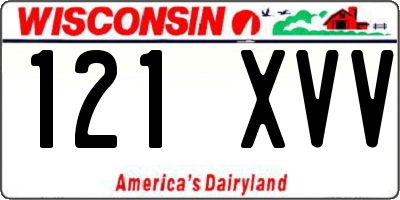 WI license plate 121XVV
