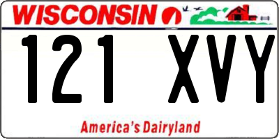 WI license plate 121XVY