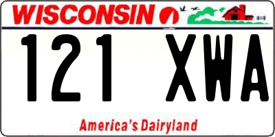 WI license plate 121XWA
