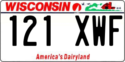 WI license plate 121XWF