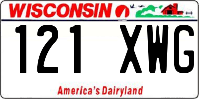 WI license plate 121XWG