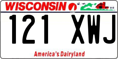 WI license plate 121XWJ