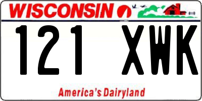 WI license plate 121XWK