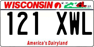 WI license plate 121XWL