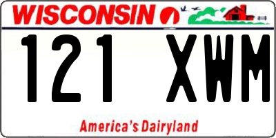 WI license plate 121XWM