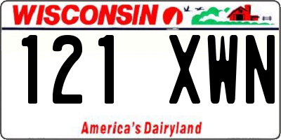WI license plate 121XWN