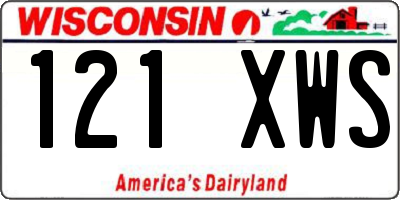 WI license plate 121XWS