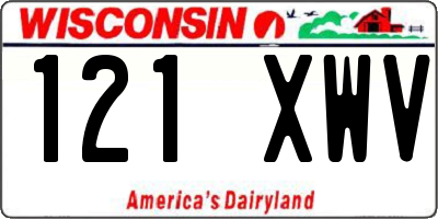 WI license plate 121XWV