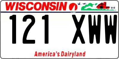 WI license plate 121XWW