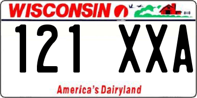 WI license plate 121XXA