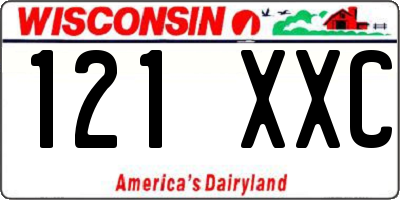 WI license plate 121XXC