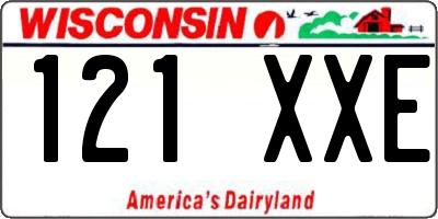 WI license plate 121XXE