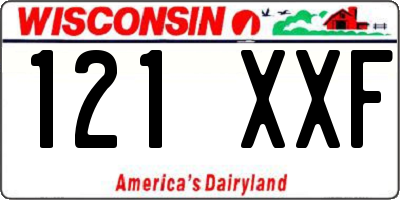 WI license plate 121XXF