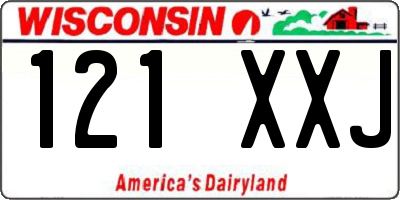 WI license plate 121XXJ