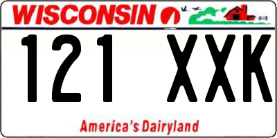 WI license plate 121XXK