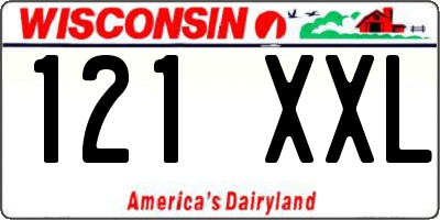 WI license plate 121XXL