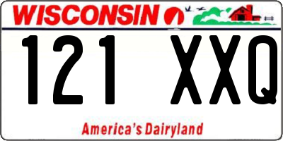 WI license plate 121XXQ