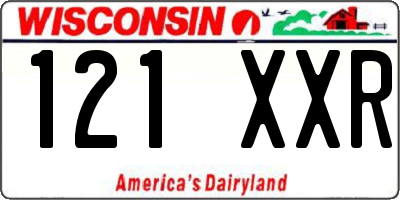 WI license plate 121XXR